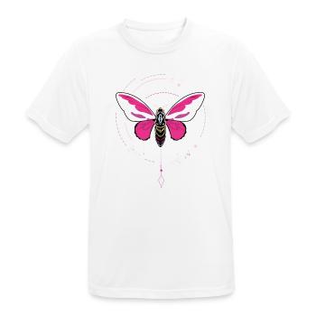moth tattoo butterfly pendulum pink moon phase - Men's Breathable T-Shirt - white - Front - AI Model Male 185 dark (185cm)