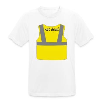 Gelbe Weste - Männer T-Shirt atmungsaktiv - Weiß - Vorne - AI Model Male 185 dark (185cm)