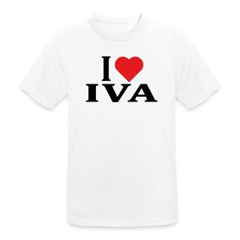 t-shirt I love Iva t-shirt gift idea - Men's Breathable T-Shirt - white - Front - AI Model Male 185 dark (185cm)