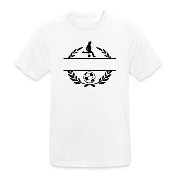 Football logo transparent with bar between them - Men's Breathable T-Shirt - white - Front - AI Model Male 185 dark (185cm)