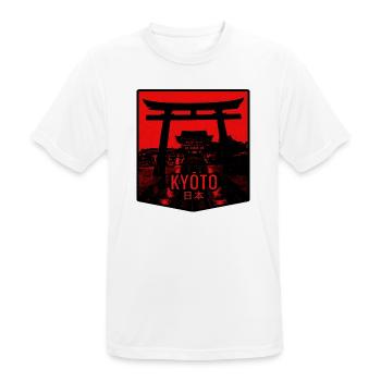 Kyoto Torii im Karmesin - Männer T-Shirt atmungsaktiv - Weiß - Vorne - AI Model Male 185 dark (185cm)