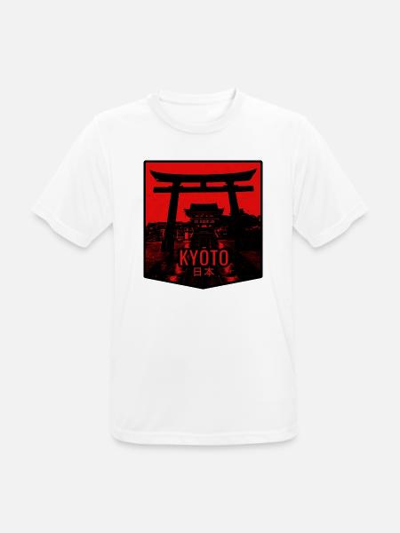Kyoto torii in crimson - Men's Breathable T-Shirt - white