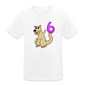 6 Birthday 6 years old with animal motif - six - Men's Breathable T-Shirt - white - Front - AI Model Male 185 dark (185cm)