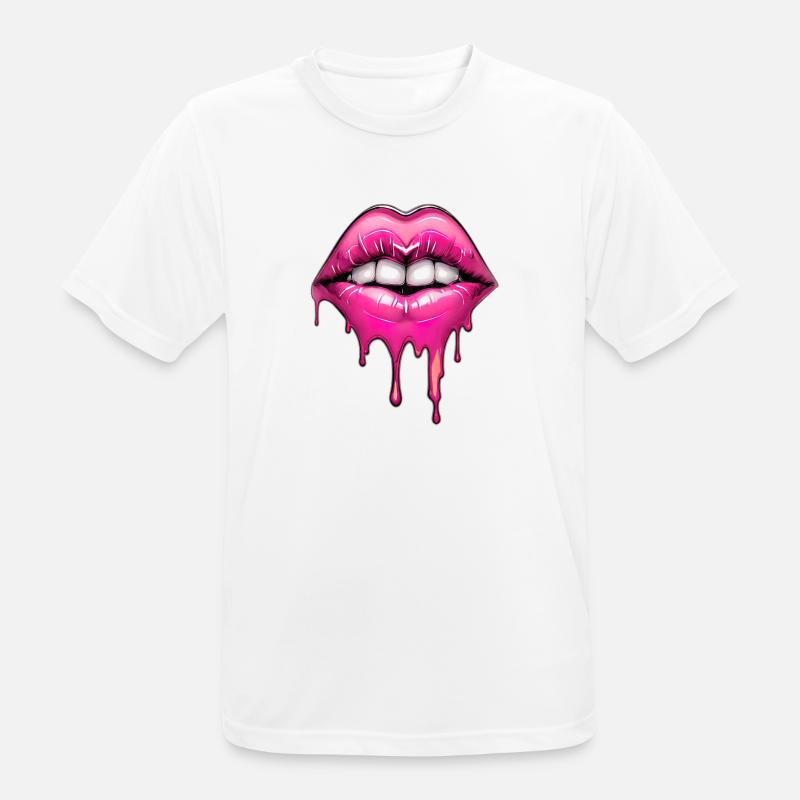 Lips - Men's Breathable T-Shirt - white
