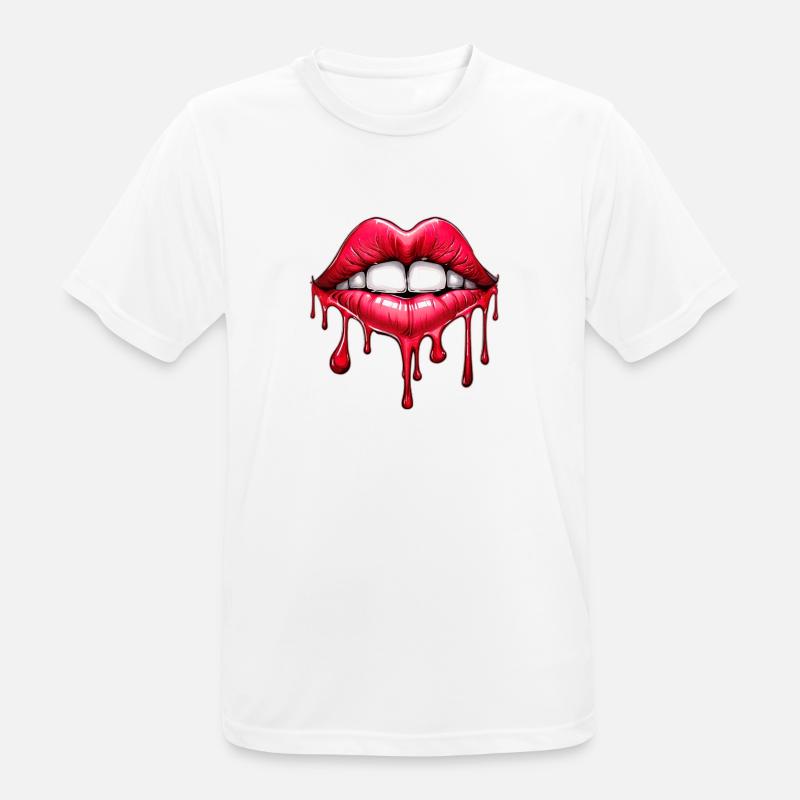 Lips - Men's Breathable T-Shirt - white