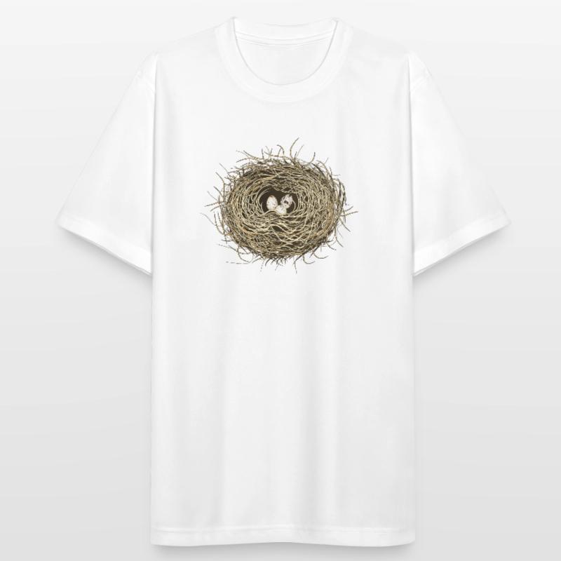 Vogelnest oder Osternest mit drei Vogel Eier Männer T-Shirt atmungsaktiv
