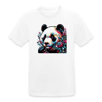Panda - Männer T-Shirt atmungsaktiv - Weiß - Vorne - AI Model Male 185 dark (185cm)