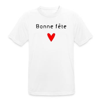 OMA. MUTTERTAG. ALLES GUTE ZUM OMA-TAG. ICH LIEBE DICH - Männer T-Shirt atmungsaktiv - Weiß - Vorne - AI Model Male 185 dark (185cm)