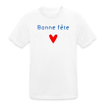 OMA. MUTTERTAG. ALLES GUTE ZUM OMA-TAG. ICH LIEBE DICH - Männer T-Shirt atmungsaktiv - Weiß - Vorne - AI Model Male 185 dark (185cm)