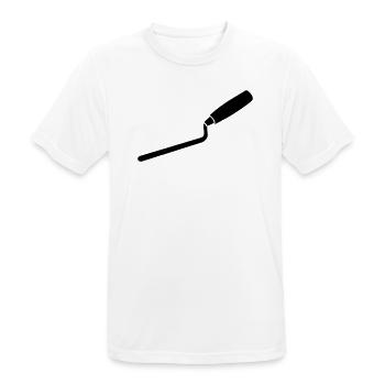 Outil de menuiserie de maçon de clou de jointoiement - T-shirt respirant Homme - blanc - Devant - AI Model Male 185 dark (185cm)
