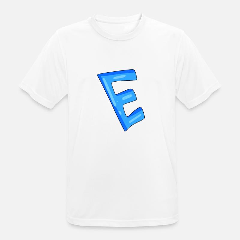 Letter E Initial point - Men's Breathable T-Shirt - white