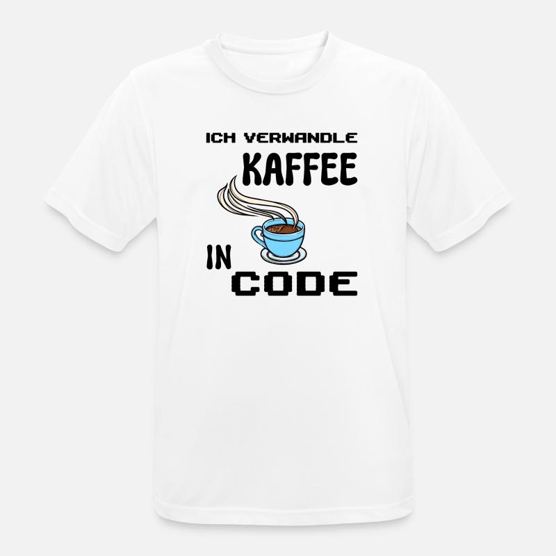 Coden Computerfreak Developer Statement Nerd - Männer T-Shirt atmungsaktiv - Weiß