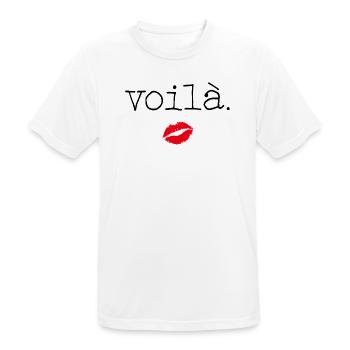 Voilà - Little French Speaking - Männer T-Shirt atmungsaktiv - Weiß - Vorne - AI Model Male 185 dark (185cm)