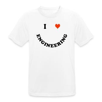Ingenieur - Männer T-Shirt atmungsaktiv - Weiß - Vorne - AI Model Male 185 dark (185cm)
