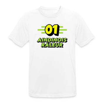 Klagender Aindinois - Männer T-Shirt atmungsaktiv - Weiß - Vorne - AI Model Male 185 dark (185cm)