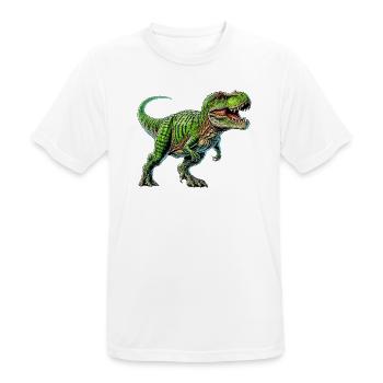Dinosaur - Men's Breathable T-Shirt - white - Front - AI Model Male 185 dark (185cm)