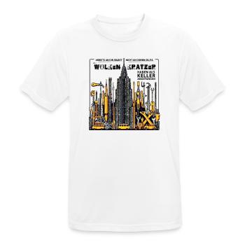 Auch Wolkenkratzer haben als Keller angefangen - Männer T-Shirt atmungsaktiv - Weiß - Vorne - AI Model Male 185 dark (185cm)