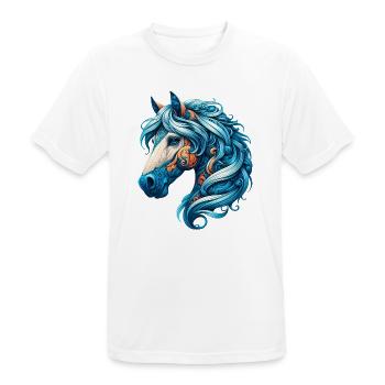 Horse - Men's Breathable T-Shirt - white - Front - AI Model Male 185 dark (185cm)