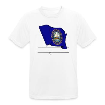 Hinweis New Hampshire Textbanner - Männer T-Shirt atmungsaktiv - Weiß - Vorne - AI Model Male 185 dark (185cm)