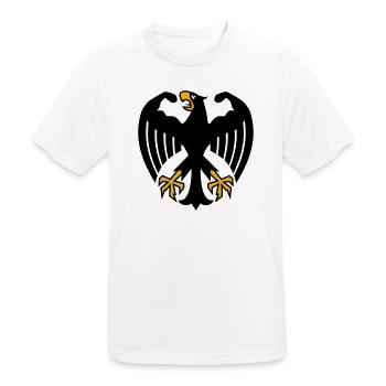 German Fitness Federal Eagle with Muscles - Men's Breathable T-Shirt - white - Front - AI Model Male 185 dark (185cm)