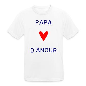 HAPPY FATHER'S DAY. DAD. FATHER'S DAY. FATHER - Men's Breathable T-Shirt - white - Front - AI Model Male 185 dark (185cm)