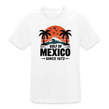 Gulf of Mexico Since 1672 Retro Beach Vibes - Men's Breathable T-Shirt - white - Front - AI Model Male 185 dark (185cm)