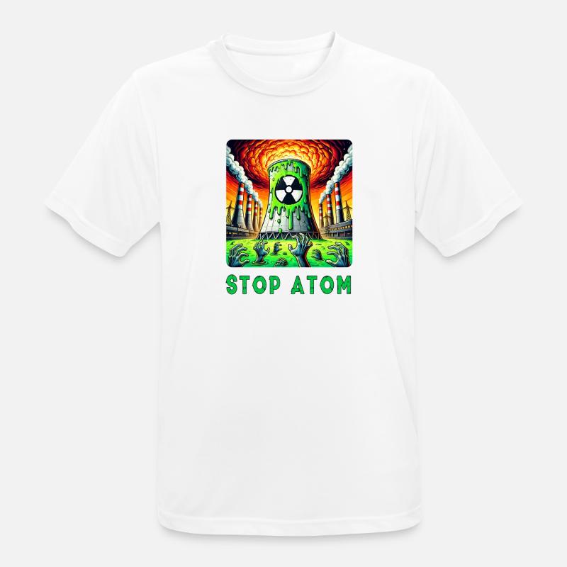 Stop Atom – Radioactive - Men's Breathable T-Shirt - white