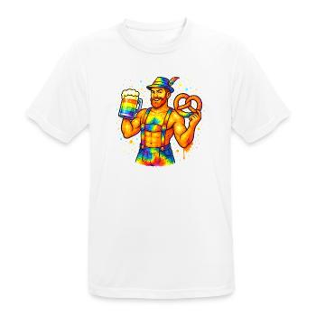 pride bavarian - Männer T-Shirt atmungsaktiv - Weiß - Vorne - AI Model Male 185 dark (185cm)