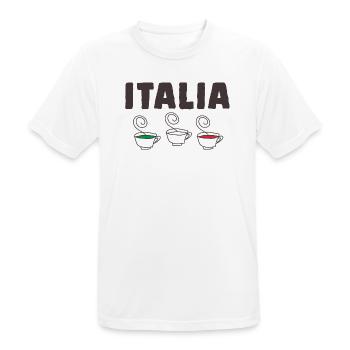 Italia italien flagge lustg - Männer T-Shirt atmungsaktiv - Weiß - Vorne - AI Model Male 185 dark (185cm)