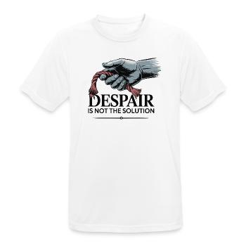 Resilient Hand Holding Frayed Rope - Men's Breathable T-Shirt - white - Front - AI Model Male 185 dark (185cm)