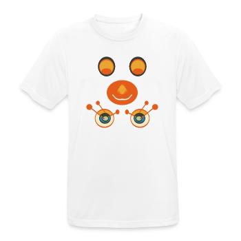 Orange Smile Cartoon - Men's Breathable T-Shirt - white - Front - AI Model Male 185 dark (185cm)