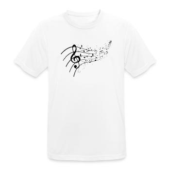 Black night with music knot - Men's Breathable T-Shirt - white - Front - AI Model Male 185 dark (185cm)