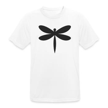 Dragonfly Silhouette - Men's Breathable T-Shirt - white - Front - AI Model Male 185 dark (185cm)