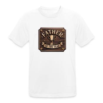Father of the Year - Funny Dad T-Shirt - Men's Breathable T-Shirt - white - Front - AI Model Male 185 dark (185cm)
