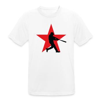 Baseball - Sport - T-shirt respirant Homme - blanc - Devant - AI Model Male 185 dark (185cm)