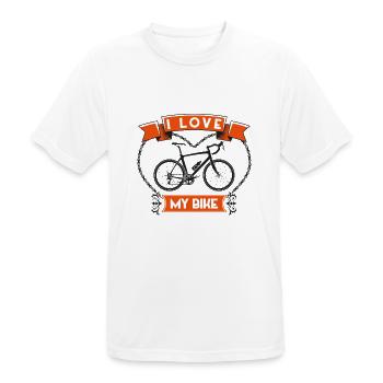 J’aime Mon Vélo – I Love My Bike - T-shirt respirant Homme - blanc - Devant - AI Model Male 185 dark (185cm)