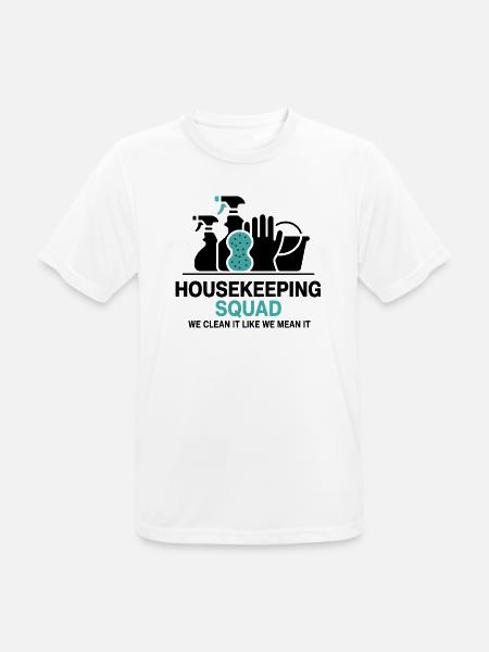 Funny Cleaning Design - Men's Breathable T-Shirt - white