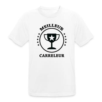 Best Tiler - Men's Breathable T-Shirt - white - Front - AI Model Male 185 dark (185cm)