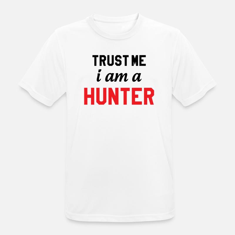Glaub mir, ich bin ein Jäger - Männer T-Shirt atmungsaktiv - Weiß