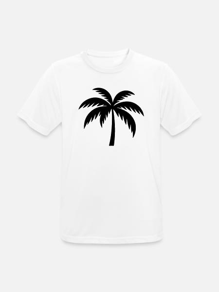 Palm Tree Silhouette - Men's Breathable T-Shirt - white