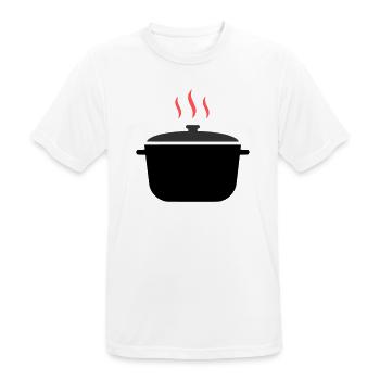 Cooking Pot Steam Cooking - Men's Breathable T-Shirt - white - Front - AI Model Male 185 dark (185cm)
