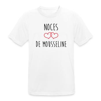 36th wedding anniversary (muslin anniversary) - Men's Breathable T-Shirt - white - Front - AI Model Male 185 dark (185cm)