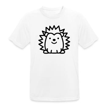 Igel - Männer T-Shirt atmungsaktiv - Weiß - Vorne - AI Model Male 185 dark (185cm)