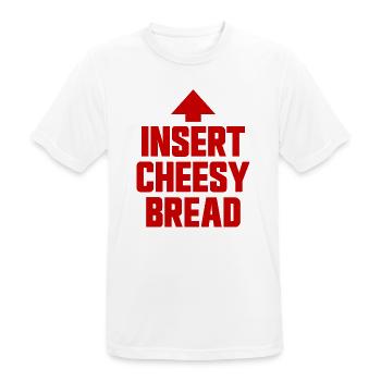 Cheese bread (favorite food) - Men's Breathable T-Shirt - white - Front - AI Model Male 185 dark (185cm)