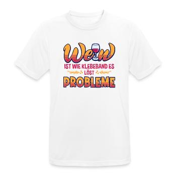 Wenn ist wie Klebeband – Löst Probleme - Männer T-Shirt atmungsaktiv - Weiß - Vorne - AI Model Male 185 dark (185cm)