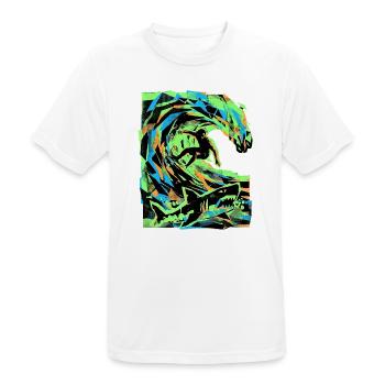 Beach Vacation Surfers - Men's Breathable T-Shirt - white - Front - AI Model Male 185 dark (185cm)