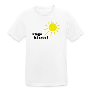 Klage ist raus Sonne - Männer T-Shirt atmungsaktiv - Weiß - Vorne - AI Model Male 185 dark (185cm)