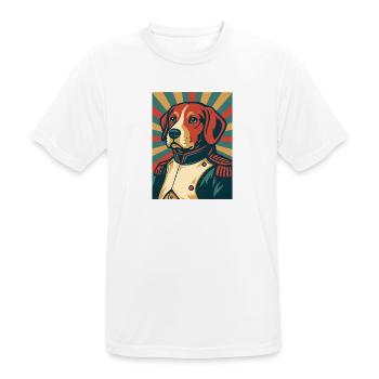Dog General Style Poster Rétro Design Vintage - T-shirt respirant Homme - blanc - Devant - AI Model Male 185 dark (185cm)