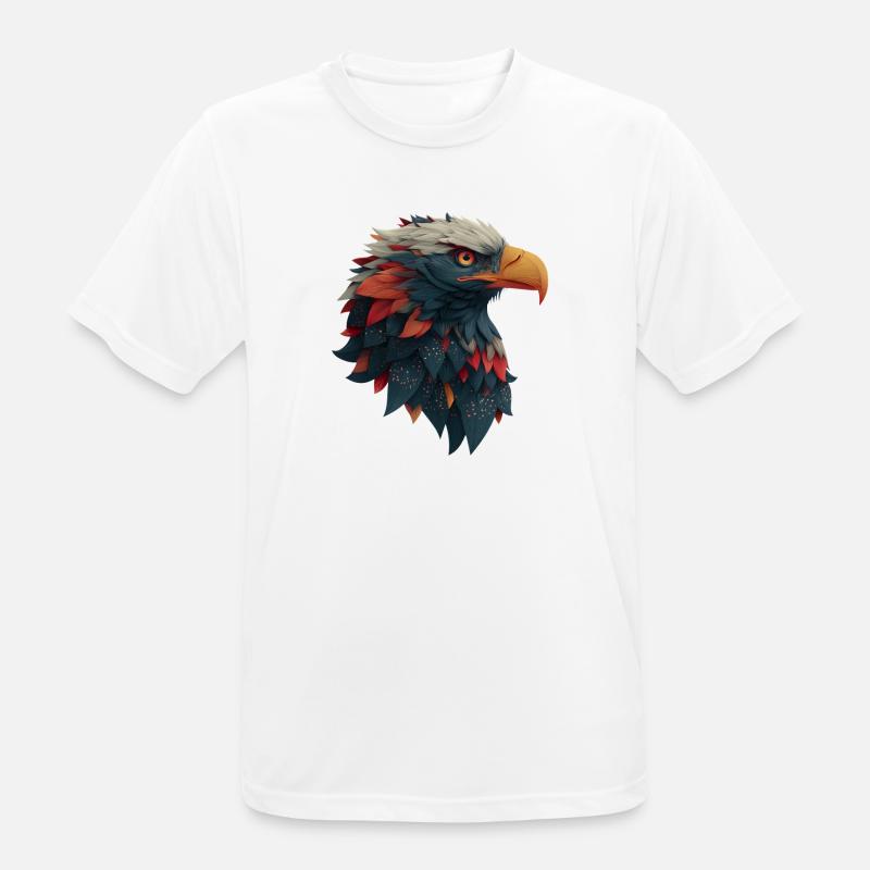 Powerful Eagle Head, Strong, Determined Gift - Men's Breathable T-Shirt - white