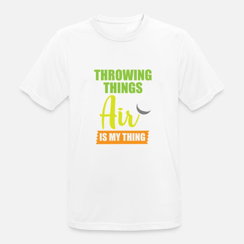 Diskuswurf Diskuswerfen Diskus diskuswerfer - Männer T-Shirt atmungsaktiv - Weiß